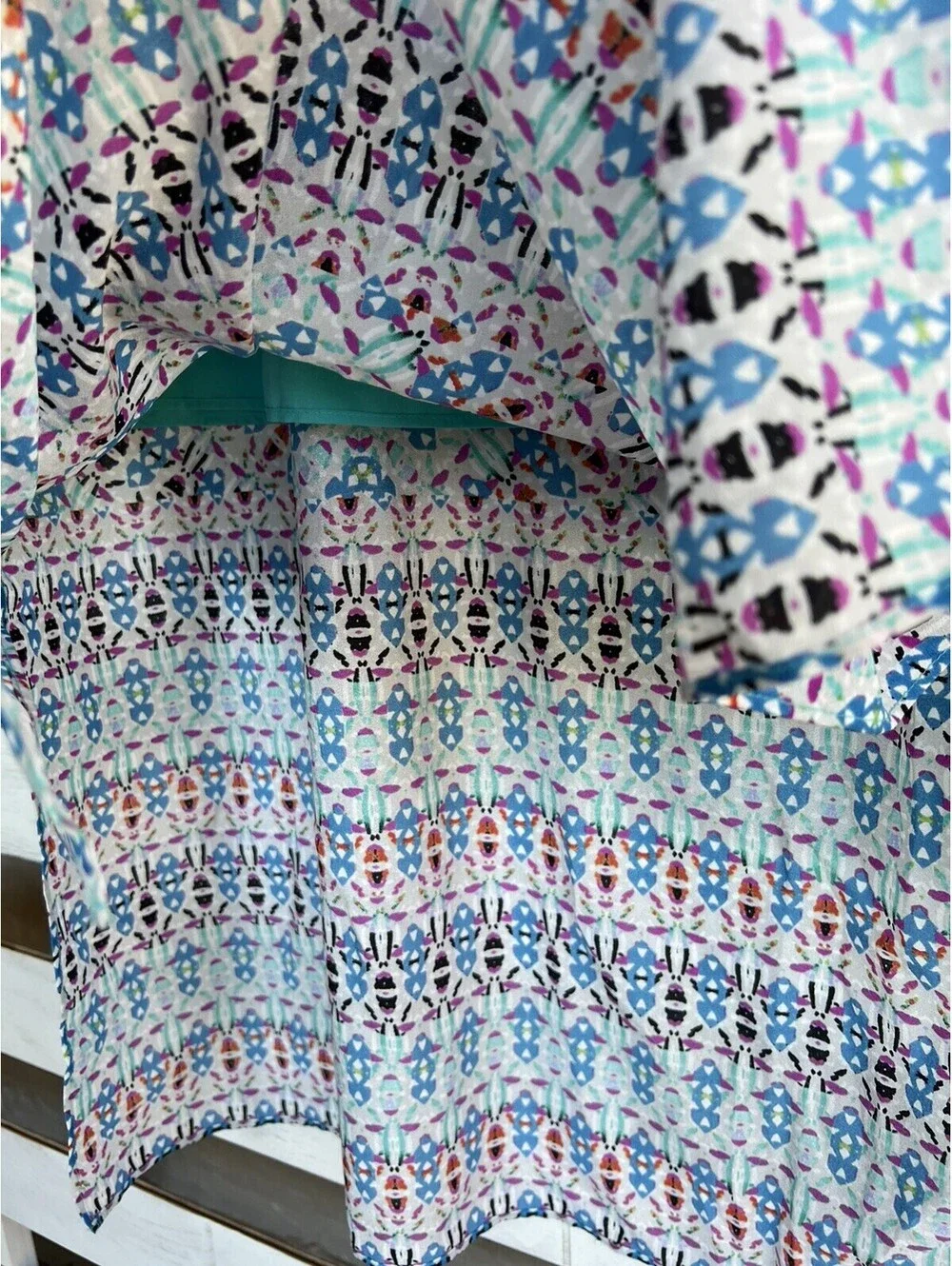 The Limited Halter Dress Extra Small Blue Red Maxi Sleeveless Geometric Women's